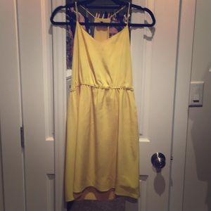 Tibi yellow silk dress